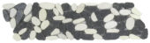 Mix White/Black Sliced Matte Pebble Interlocking Border | Diversity Kitchen Bath & Tile