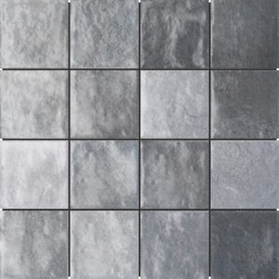 Zellige Glazed Ceramic Grey Mix 3″x3″
